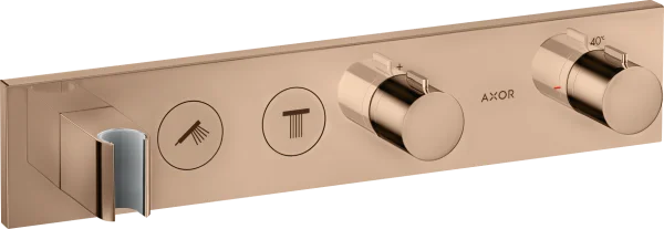 Axor Showersolutions Thermostatic Module Select 460/90 For Concealed Installation For 2 Outlets Polished Red Gold