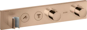Axor Showersolutions Thermostatic Module Select 460/90 For Concealed Installation For 2 Outlets Polished Red Gold
