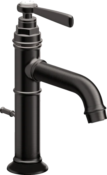 Axor Montreux Single Lever Basin Mixer 100 With Lever Handle And Pop-up Waste Brushed Black Chrome