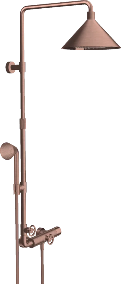 Axor Showers/front Showerpipe With Thermostatic Mixer And 2jet Overhead Shower 240 product image - Image 1