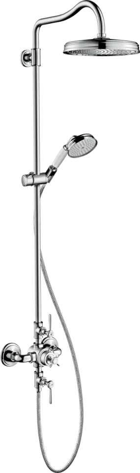 Axor Montreux Showerpipe With Thermostatic Mixer And 1jet Overhead Shower 240 product image - Image 1