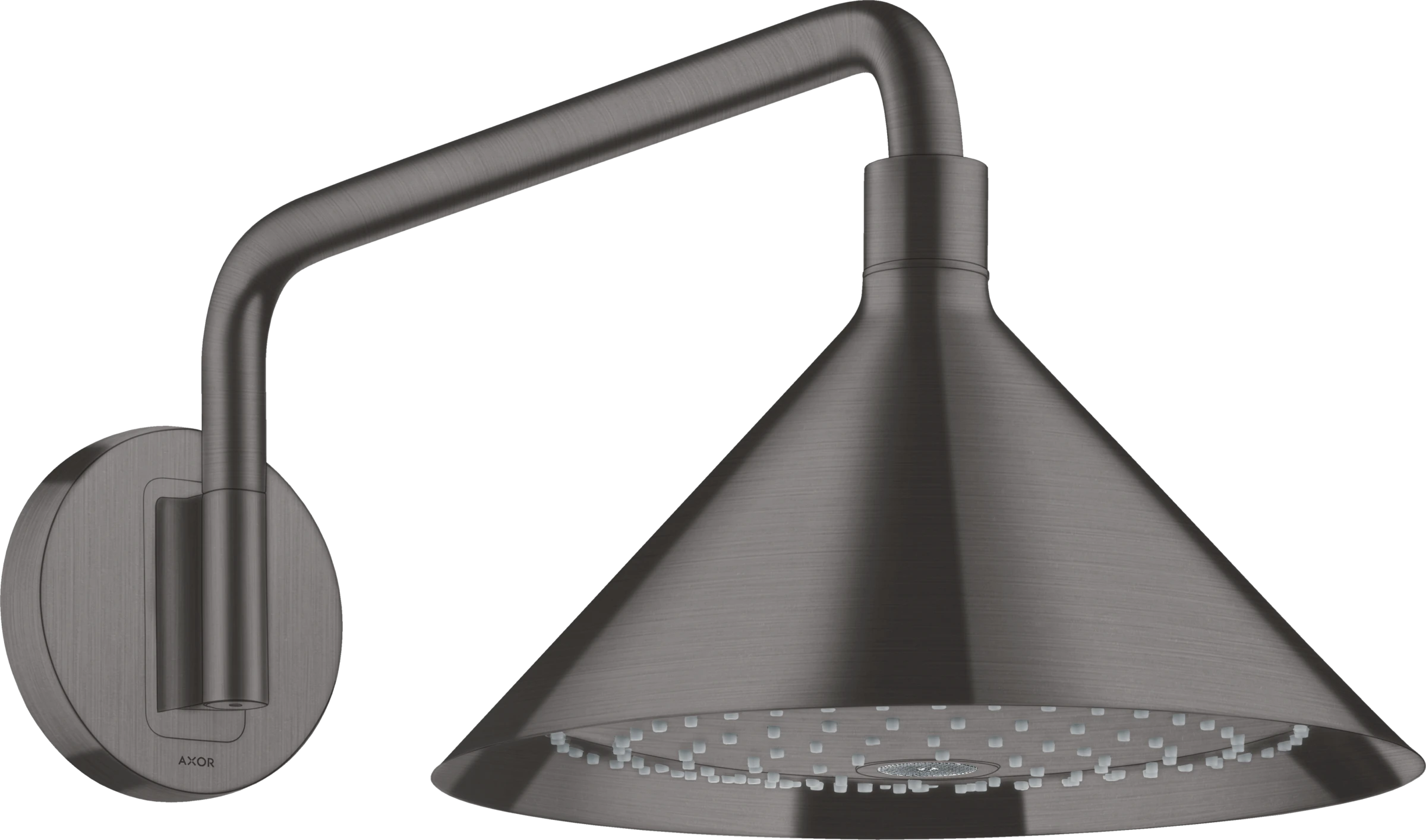 Axor Showers/front Overhead Shower 240 2jet With Shower Arm Brushed Black Chrome