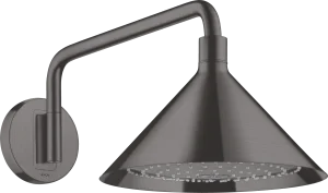 Axor Showers/front Overhead Shower 240 2jet With Shower Arm Brushed Black Chrome