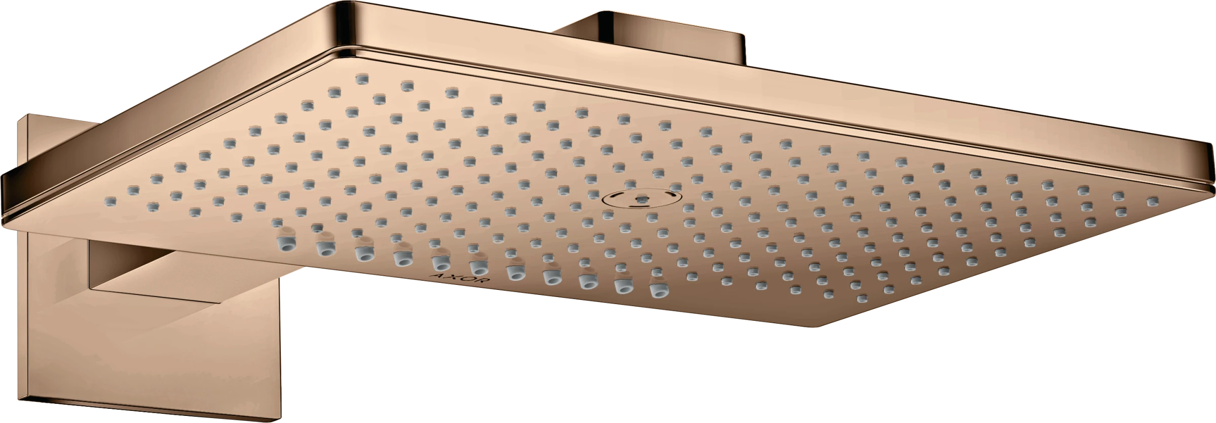 Axor Showersolutions Overhead Shower 460/300 2jet With Shower Arm And Square Escutcheon Polished Red Gold