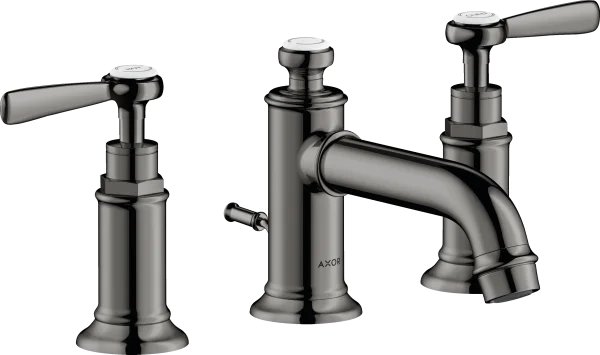 Axor Montreux 3-hole Basin Mixer 30 With Lever Handles And Pop-up Waste Polished Black Chrome