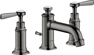 Axor Montreux 3-hole Basin Mixer 30 With Lever Handles And Pop-up Waste Polished Black Chrome