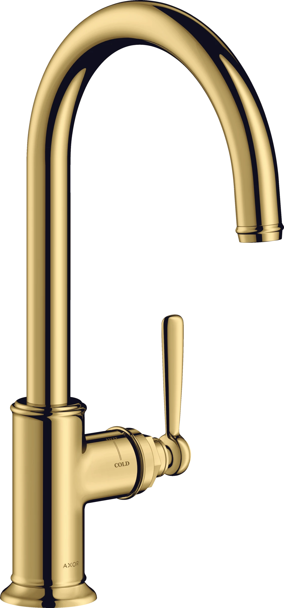 Axor Montreux Single Lever Kitchen Mixer 260 With Swivel Spout Gold Polished