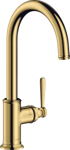Axor Montreux Single Lever Kitchen Mixer 260 With Swivel Spout Gold Polished