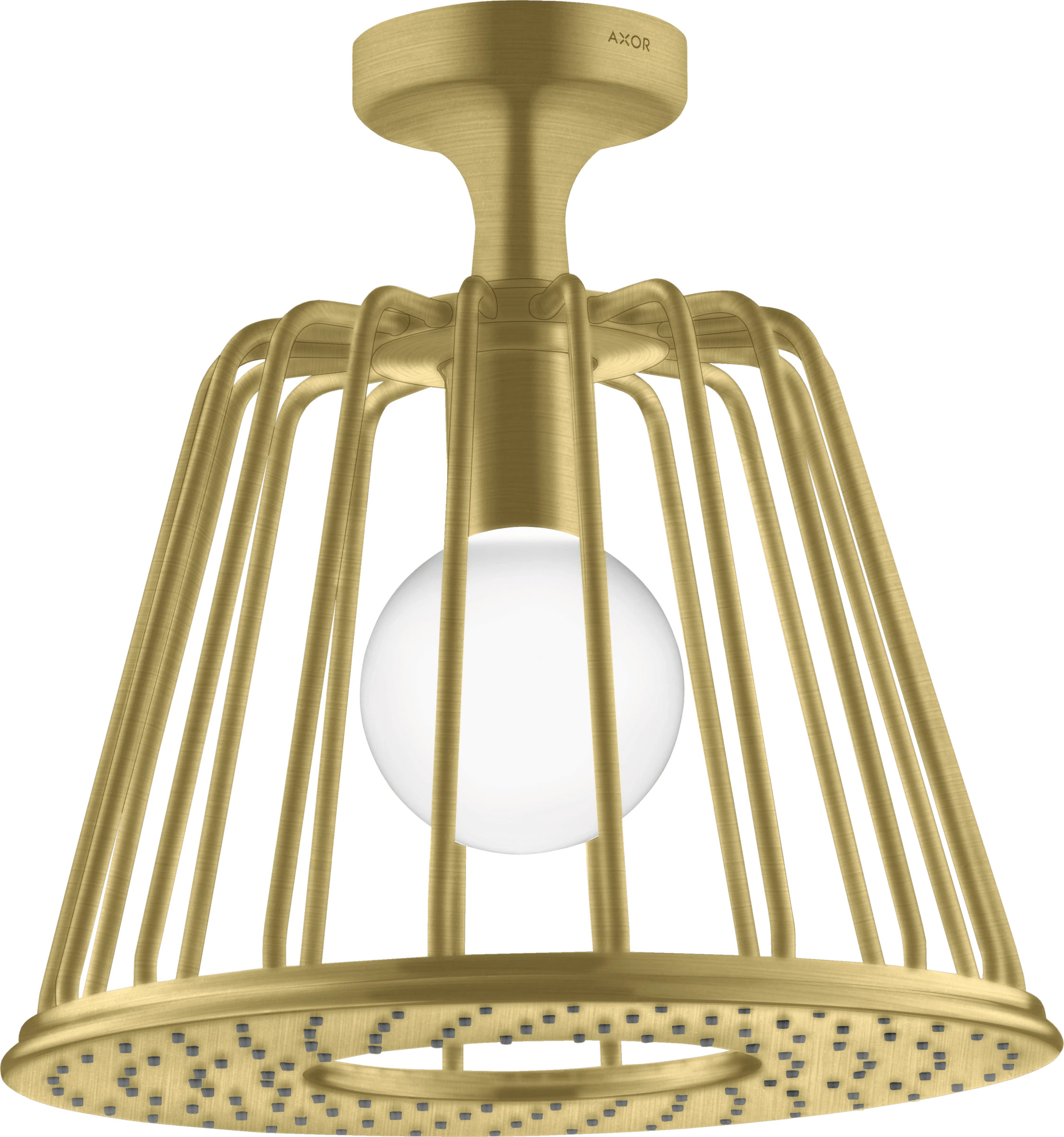 Axor Lampshower/nendo Lampshower 275 1jet With Ceiling Connector Brushed Brass