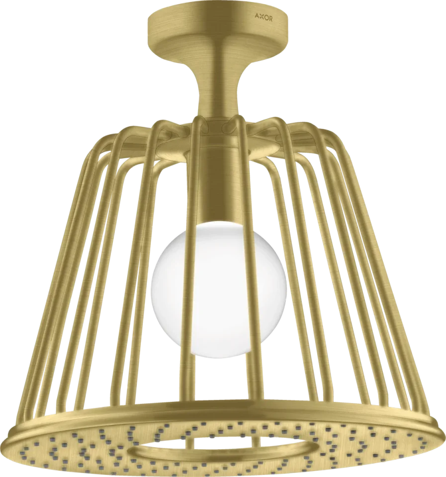 Axor Lampshower/nendo Lampshower 275 1jet With Ceiling Connector Brushed Brass product image - Image 1