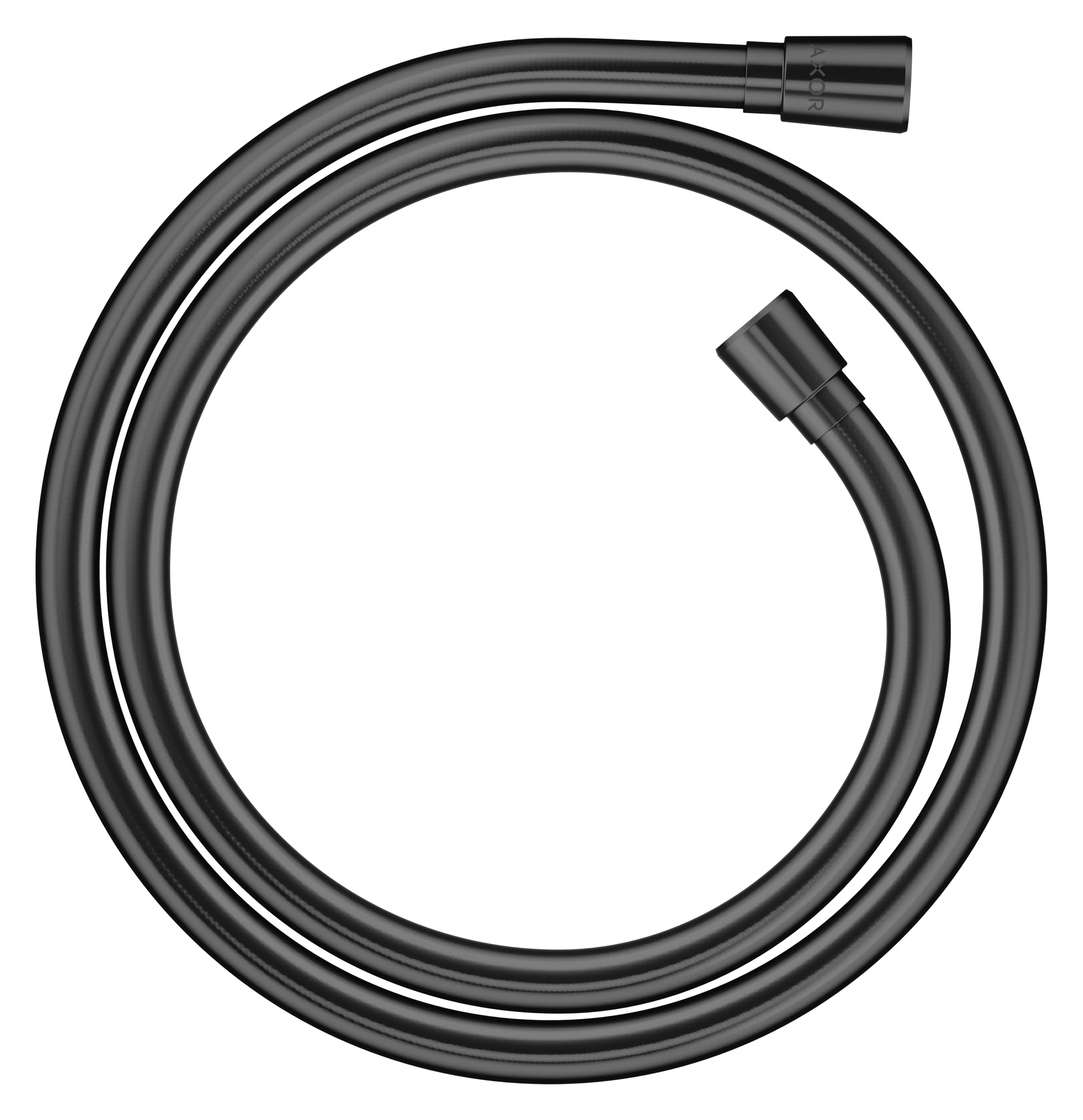 Axor Showersolutions Metal Effect Shower Hose 1.25 M With Conical Nuts Polished Black Chrome