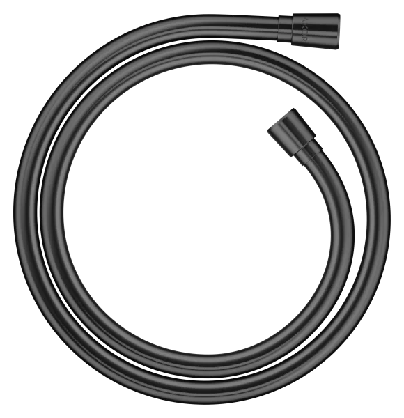 Axor Showersolutions Metal Effect Shower Hose 1.25 M With Conical Nuts Polished Black Chrome