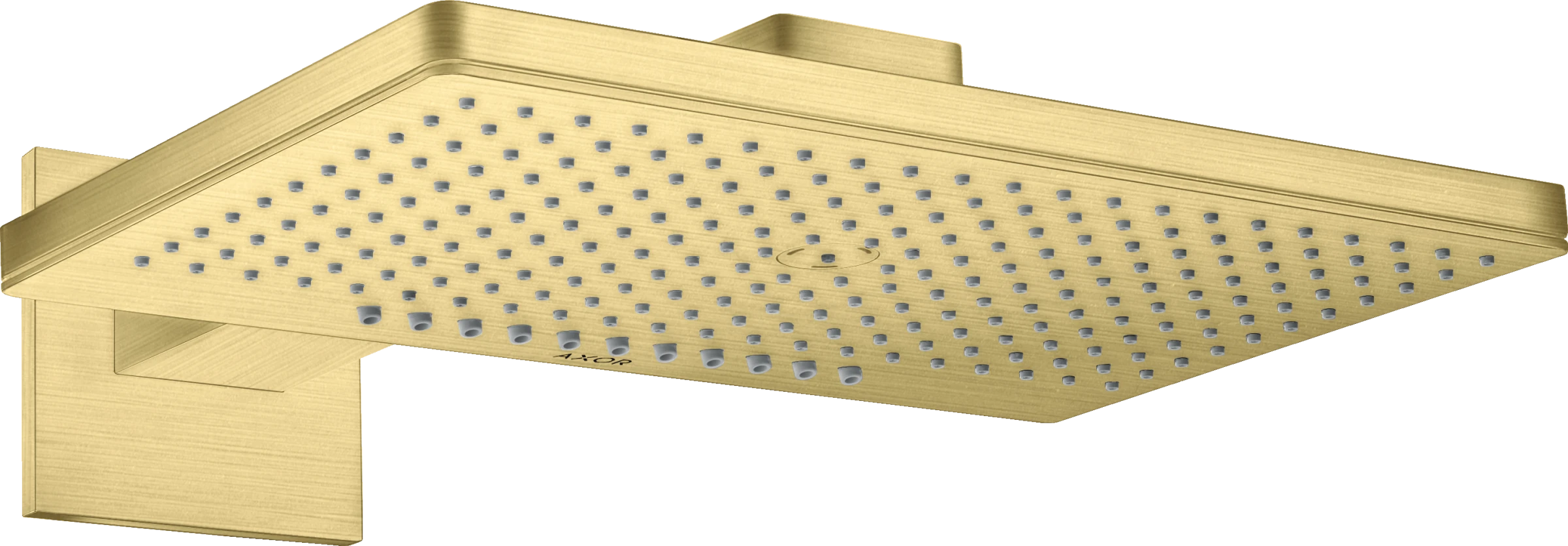 Axor Showersolutions Overhead Shower 460/300 2jet With Shower Arm And Square Escutcheon Brushed Brass