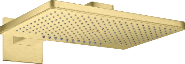 Axor Showersolutions Overhead Shower 460/300 2jet With Shower Arm And Square Escutcheon Brushed Brass
