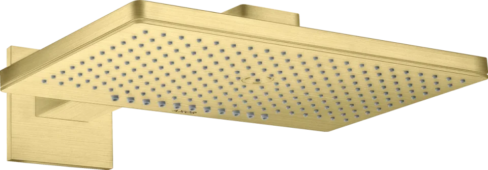 Axor Showersolutions Overhead Shower 460/300 2jet With Shower Arm And Square Escutcheon Brushed Brass product image - Image 1