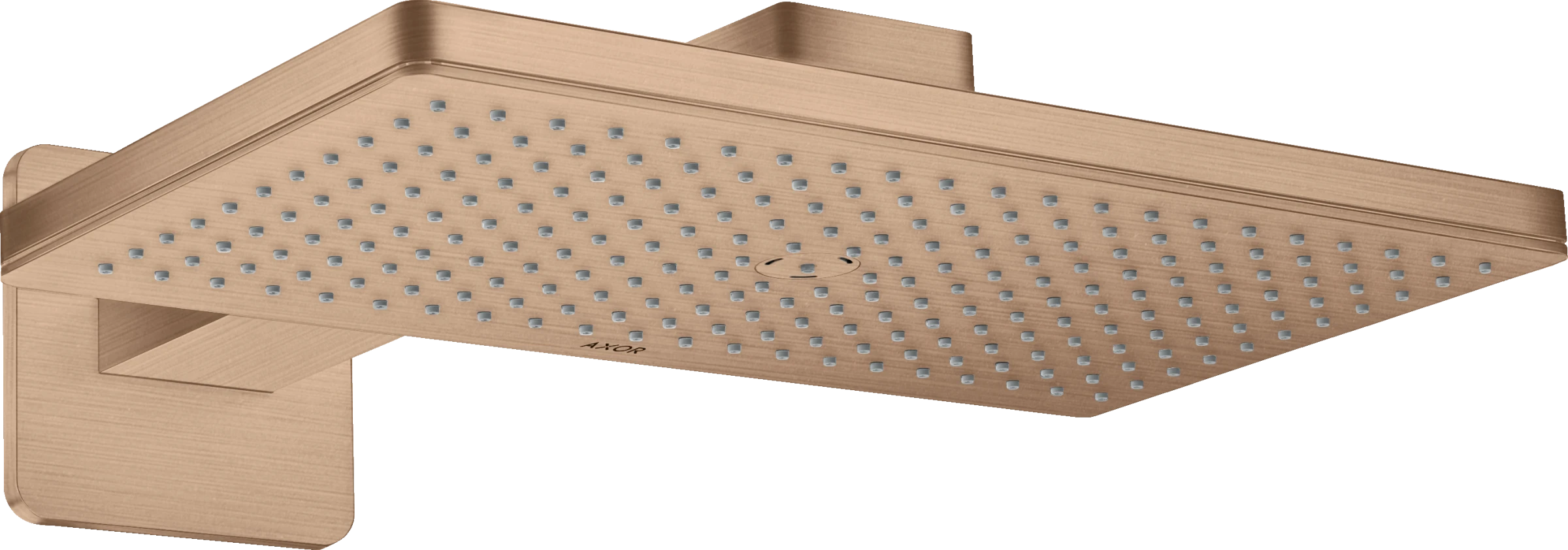 Axor Showersolutions Overhead Shower 460/300 1jet With Shower Arm And Softsquare Escutcheon Brushed Red Gold
