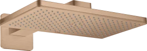 Axor Showersolutions Overhead Shower 460/300 1jet With Shower Arm And Softsquare Escutcheon Brushed Red Gold