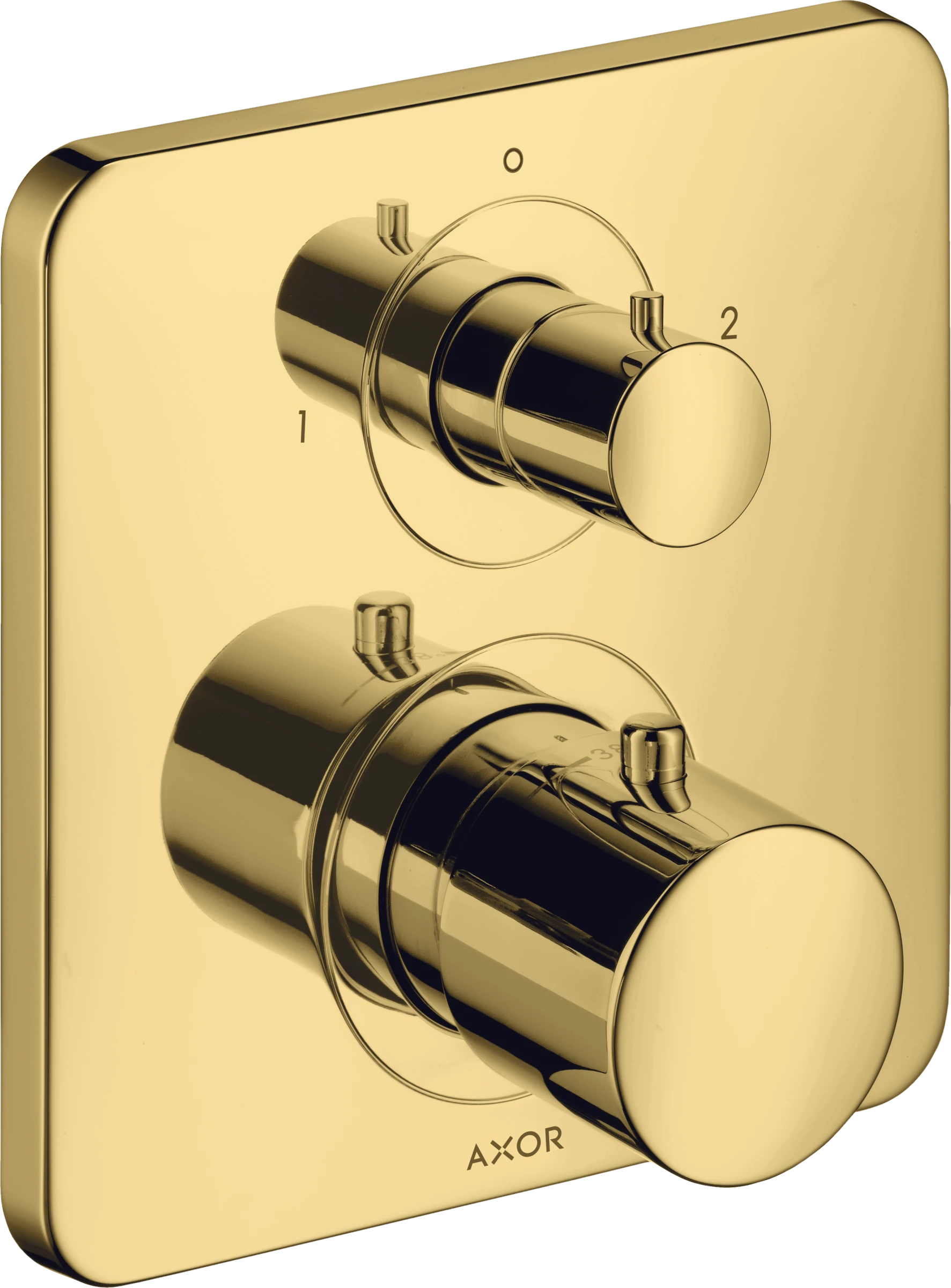 Axor Citterio M Thermostatic Mixer For Concealed Installation With Shut-off / Diverter Valve Gold Polished