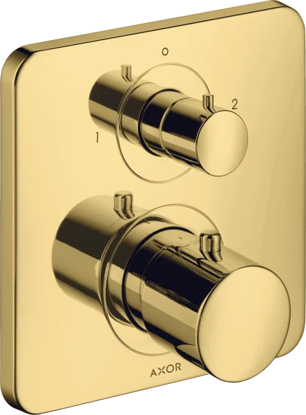 Axor Citterio M Thermostatic Mixer For Concealed Installation With Shut-off / Diverter Valve Gold Polished