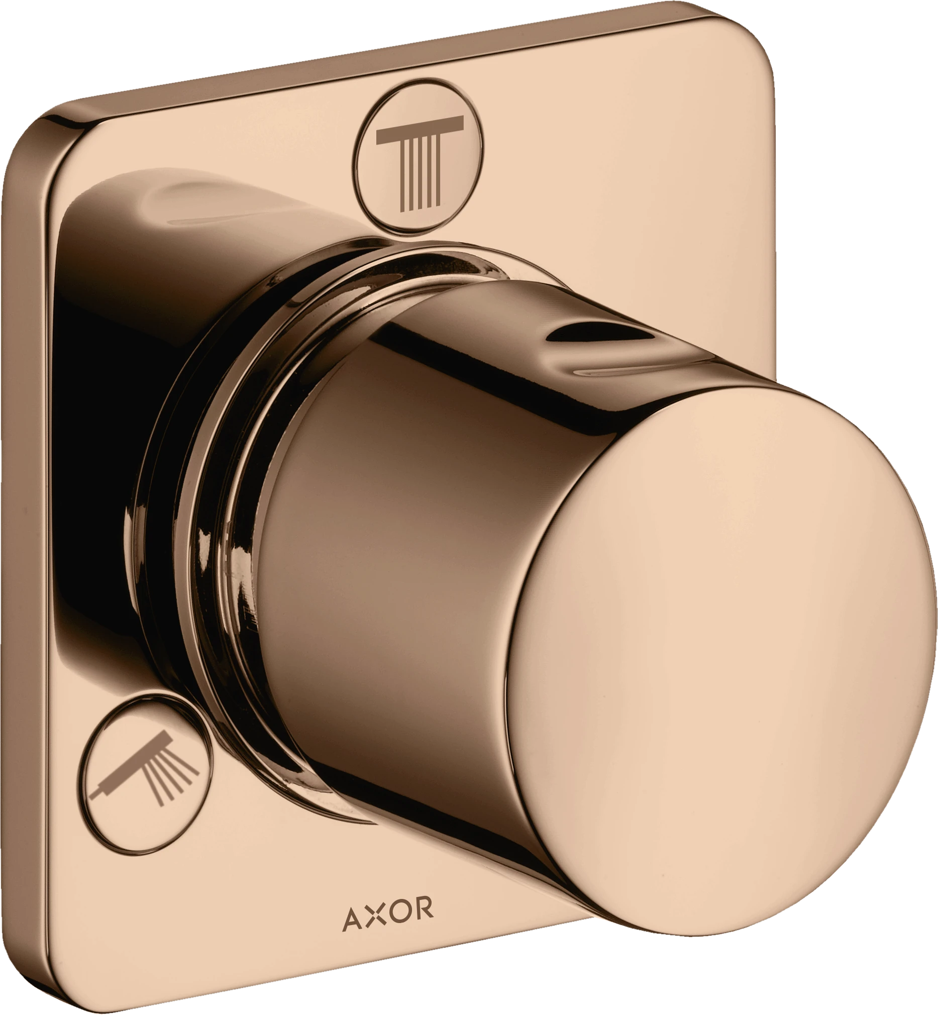 Axor Citterio M Shut-off / Diverter Valve Trio / Quattro Finish Set Polished Red Gold