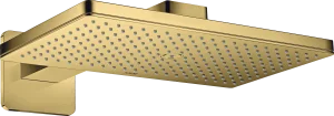 Axor Showersolutions Overhead Shower 460/300 1jet With Shower Arm And Softsquare Escutcheon Gold Polished