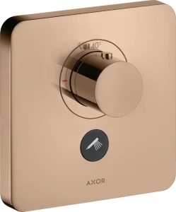 Axor Showerselect Thermostatic Mixer Highflow Softsquare For Concealed Installation For Multiple Outlets Polished Red Gold