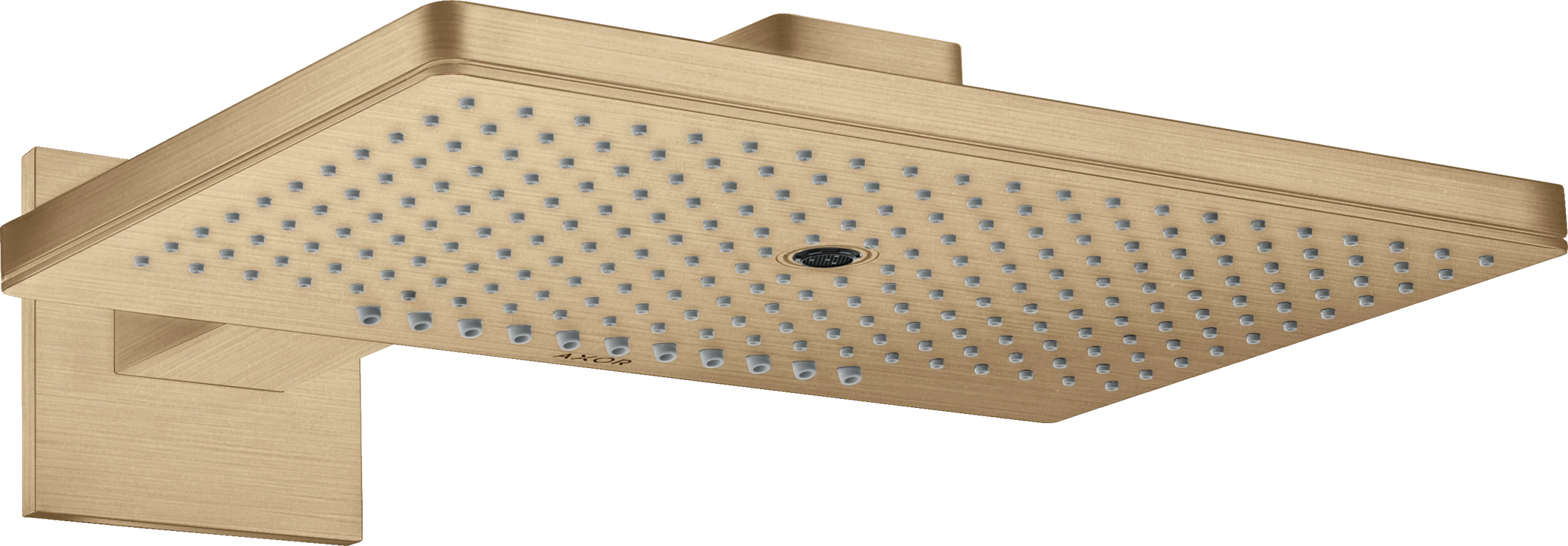 Axor Showersolutions Overhead Shower 460/300 3jet With Shower Arm And Square Escutcheon Brushed Bronze