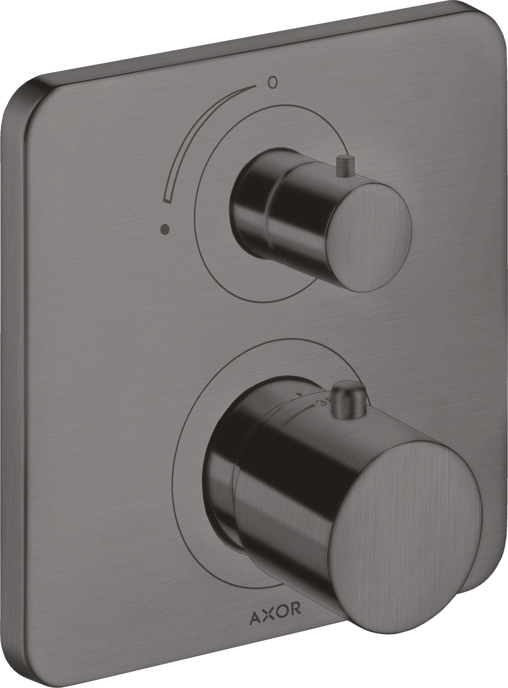 Axor Citterio M Thermostatic Mixer For Concealed Installation With Shut-off Valve Brushed Black Chrome