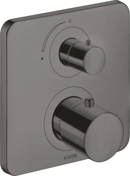 Axor Citterio M Thermostatic Mixer For Concealed Installation With Shut-off Valve Brushed Black Chrome