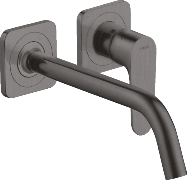 Axor Citterio M Single Lever Basin Mixer For Concealed Installation Wall-mounted With Spout 227 Mm And Escutcheons Brushed Black Chrome