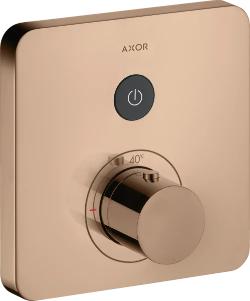 Axor Showerselect Thermostatic Mixer Softsquare For Concealed Installation For 1 Outlet Polished Red Gold
