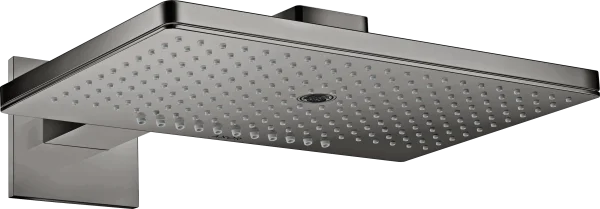 Axor Showersolutions Overhead Shower 460/300 3jet With Shower Arm And Square Escutcheon Polished Black Chrome