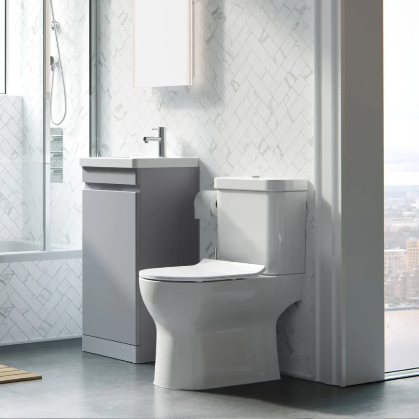 Saneux Air Close Coupled Open Back Wc Pan - Rimless detail view - Image 4