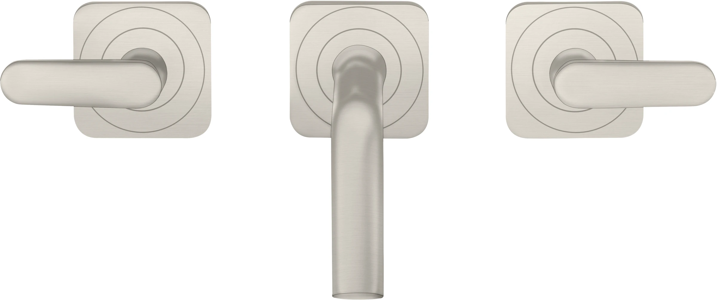 Axor Citterio M 3-hole Basin Mixer For Concealed Installation Wall-mounted With Spout 166 Mm, Lever Handles And Escutcheons Stainless Steel