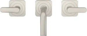 Axor Citterio M 3-hole Basin Mixer For Concealed Installation Wall-mounted With Spout 166 Mm, Lever Handles And Escutcheons Stainless Steel