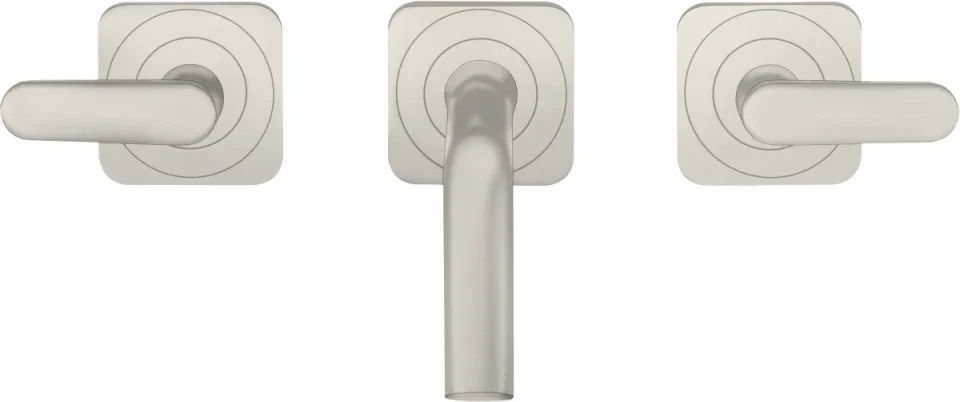 Axor Citterio M 3-hole Basin Mixer For Concealed Installation Wall-mounted With Spout 166 Mm, Lever Handles And Escutcheons Stainless Steel Optic product image - Image 1