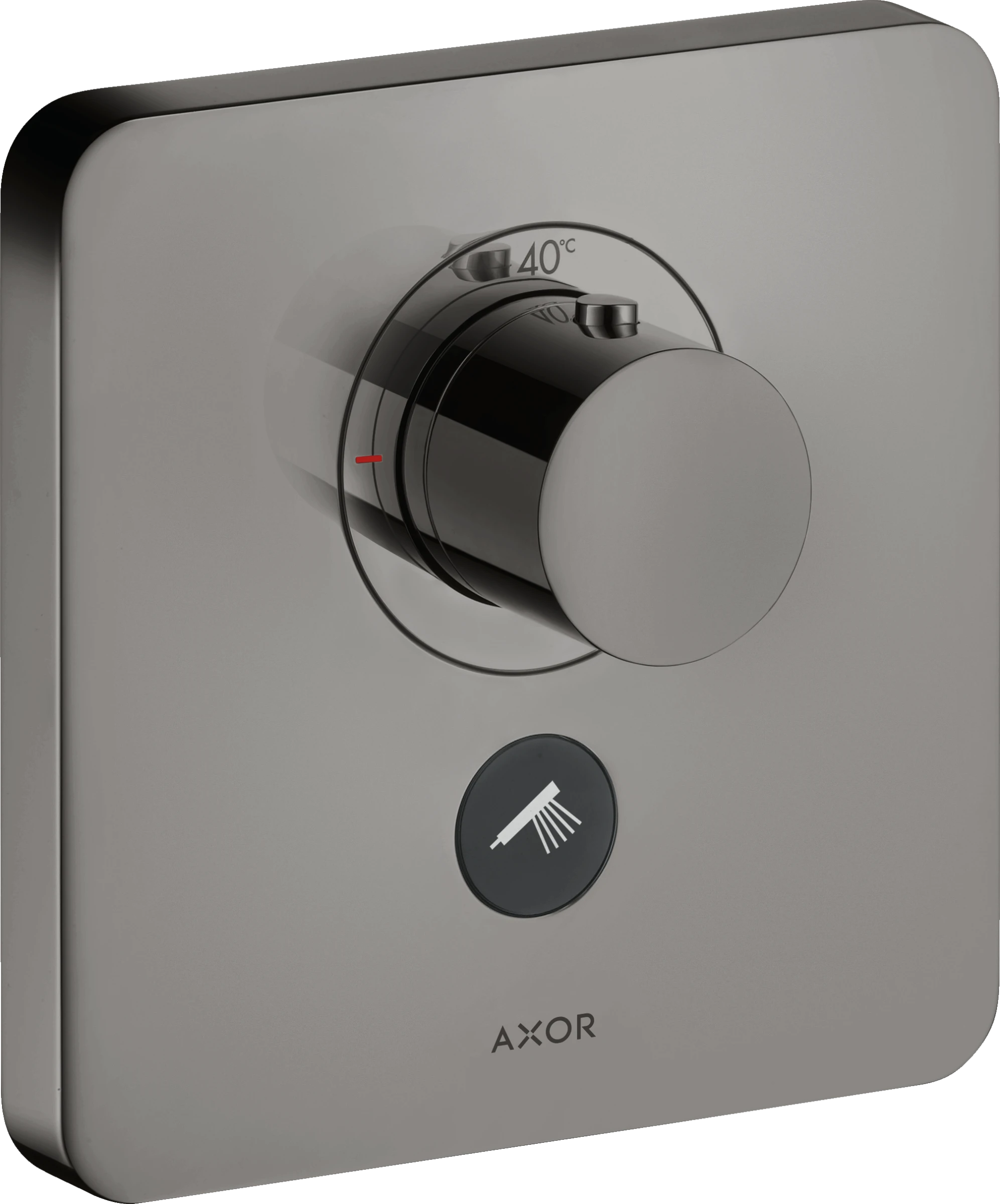 Axor Showerselect Thermostatic Mixer Highflow Softsquare For Concealed Installation For Multiple Outlets Polished Black Chrome
