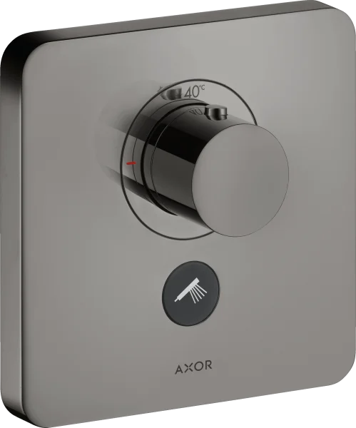 Axor Showerselect Thermostatic Mixer Highflow Softsquare For Concealed Installation For Multiple Outlets Polished Black Chrome