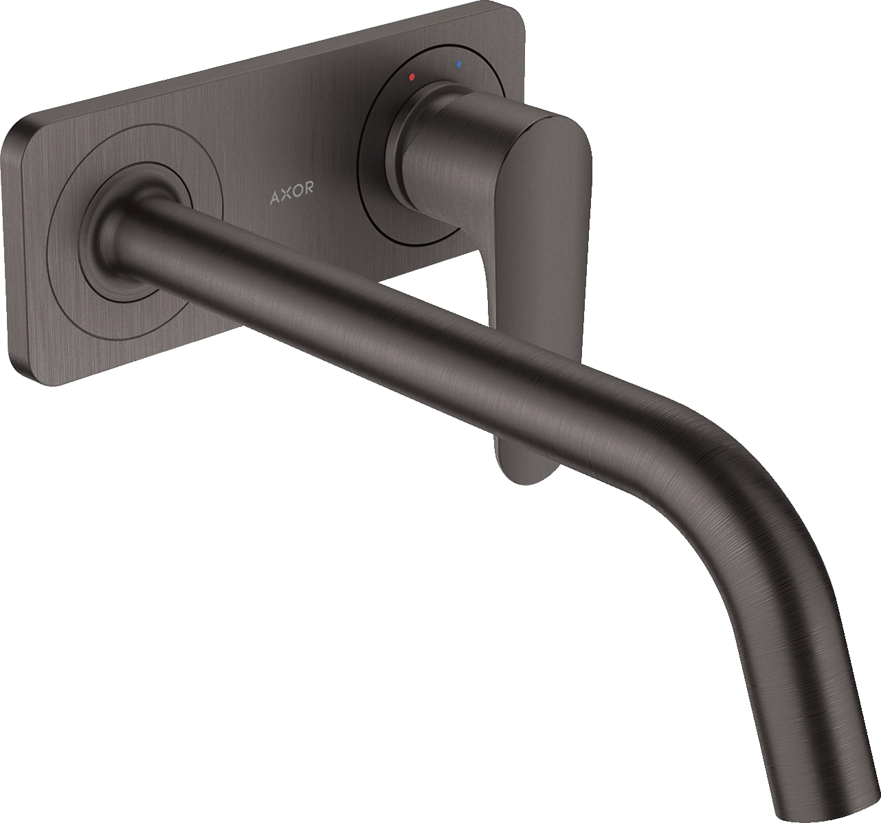 Axor Citterio M Single Lever Basin Mixer For Concealed Installation Wall-mounted With Spout 227 Mm And Plate Brushed Black Chrome