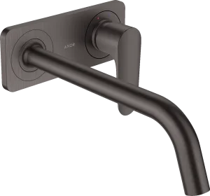 Axor Citterio M Single Lever Basin Mixer For Concealed Installation Wall-mounted With Spout 227 Mm And Plate Brushed Black Chrome