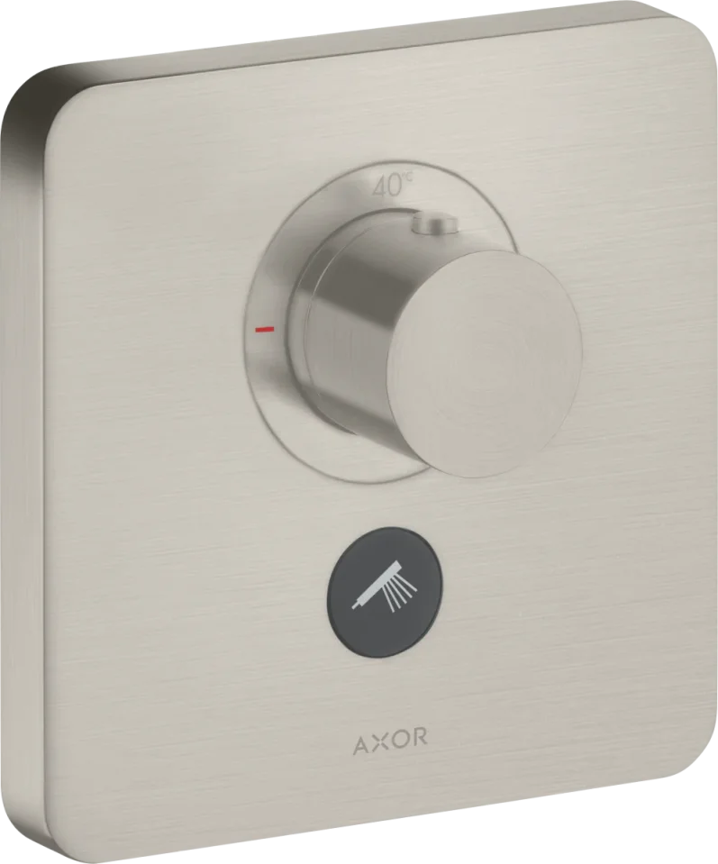 Axor Showerselect Thermostatic Mixer Highflow Softsquare For Concealed Installation For Multiple Outlets Stainless Steel Optic product image - Image 1