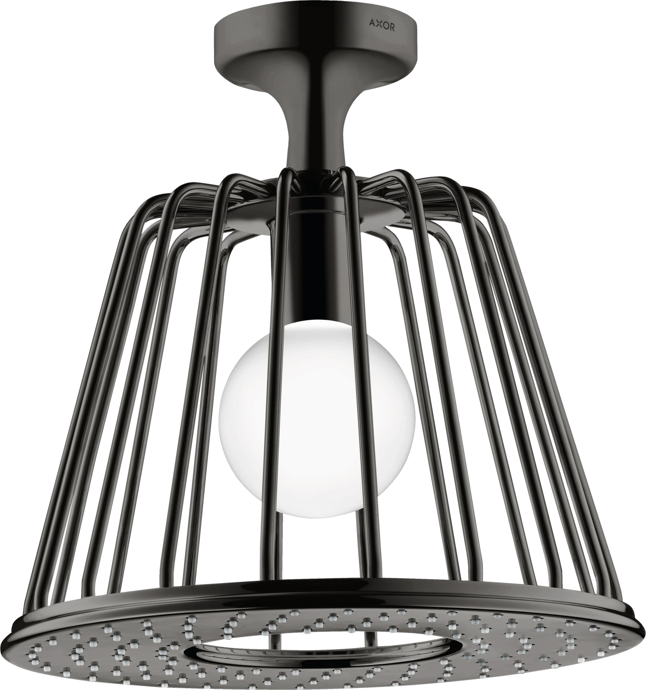Axor Lampshower/nendo Lampshower 275 1jet With Ceiling Connector Polished Black Chrome