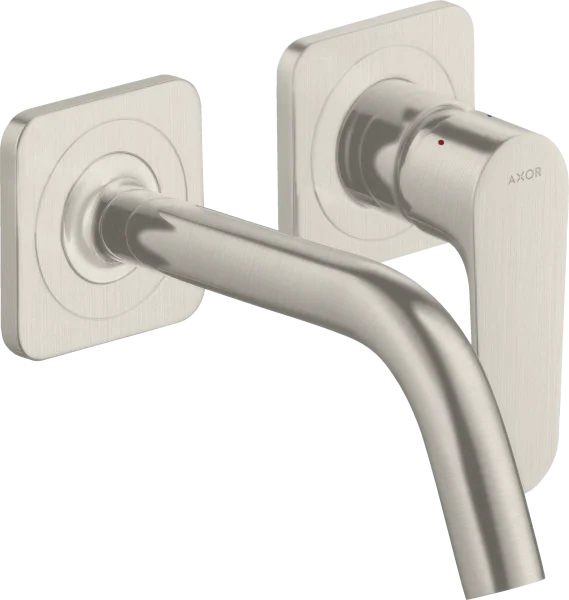 Axor Citterio M Single Lever Basin Mixer For Concealed Installation Wall-mounted With Spout 167 Mm And Escutcheons Stainless Steel