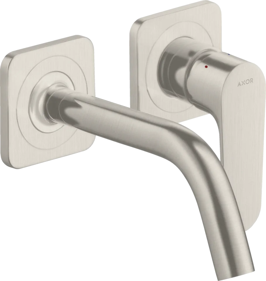 Axor Citterio M Single Lever Basin Mixer For Concealed Installation Wall-mounted With Spout 167 Mm And Escutcheons Stainless Steel Optic product image - Image 1