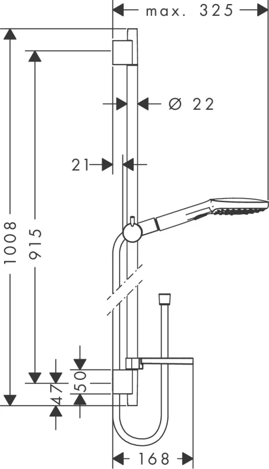 Hansgrohe Raindance Select E Shower Set 120 3jet With Shower Rail 90 Cm And Soap Dish detail view - Image 3