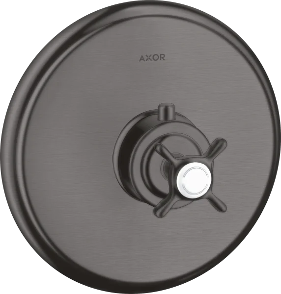 Axor Montreux Thermostatic Mixer For Concealed Installation With Cross Handle Brushed Black Chrome
