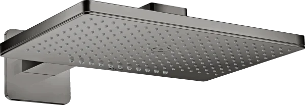 Axor Showersolutions Overhead Shower 460/300 2jet With Shower Arm And Softsquare Escutcheon Polished Black Chrome