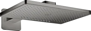 Axor Showersolutions Overhead Shower 460/300 2jet With Shower Arm And Softsquare Escutcheon Polished Black Chrome