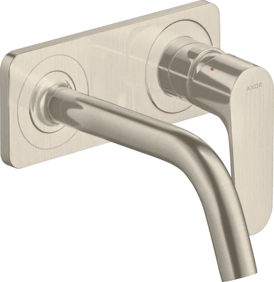 Axor Citterio M Single Lever Basin Mixer For Concealed Installation Wall-mounted With Spout 167 Mm And Plate Brushed Nickel product image - Image 1