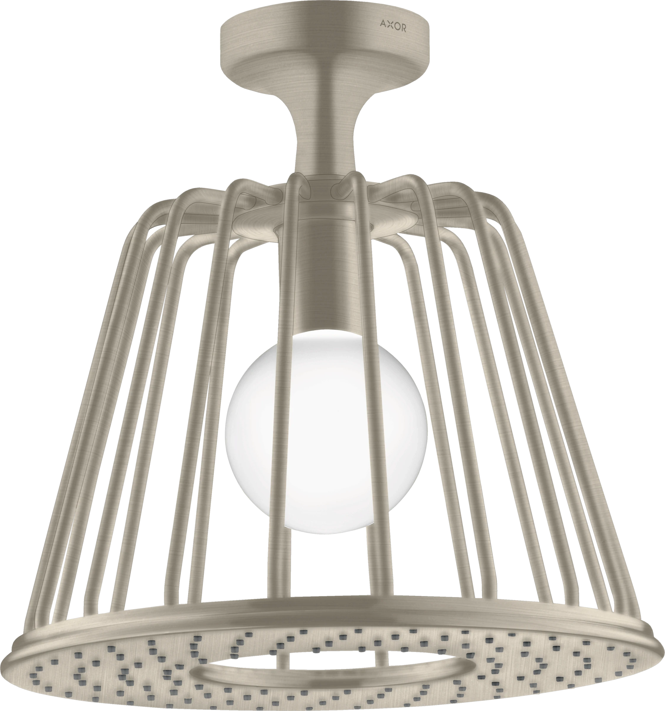 Axor Lampshower/nendo Lampshower 275 1jet With Ceiling Connector Brushed Nickel